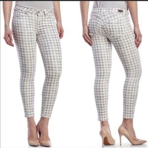 PAIGE | Verdugo Gray Gingham Skinny Ankle Pants